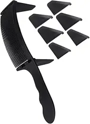 Baluue 1 Set Barber Combs Man Suit Mustache Combs for Men Dresser Hair Comb Curved Comb for Flat Top Comb Cutting Combs Professional Mens Styling Comb Over Comb Mens Suit Plastic Black