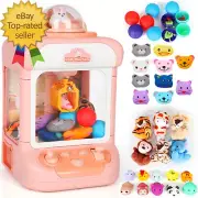 37PCS Mini Claw Machine for Kids Rabbit Vending Machines Candy Grabber Prize