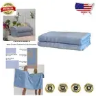 Allure Blue Bath Sheets Set: 2 Premium 700 GSM Towels with Elegant Dobby Border