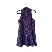 Free People Mini Sweater Dress Boho Purple Fairy Whimsy Goth Size S NWT Pink