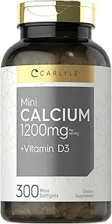 Calcium with D3 | 1200mg | 300 Mini Softgels | by Carlyle