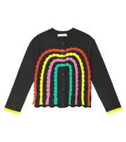 [Stella McCartney Kids] Stella McCartney Kids Ruffled cotton-blend cardigan Y 4 multicoloured