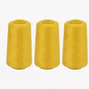 SunnyStitch Trio: All-Purpose Yellow Overlock Serger Thread for Quilting & Drape