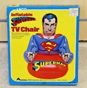 Vintage 1981 Arco Inflatable Superman TV Chair *New* FREE SHIPPING