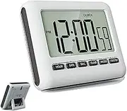 Generic Magnetic Digital Clock for Kitchen - Timer with Alarm, 12/24 Hours, Big Screen, Loud Alarm & Strong Magnet - Count-Up & Count Down for Baking, Sports, Office, Study - Black, 3.34x2.83 inch