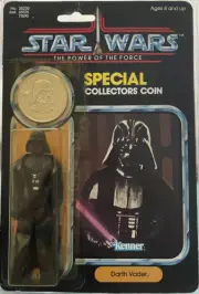 VINTAGE KENNER STAR WARS 1984 POTF DARTH VADER MOC 92 BACK POWER OF THE FORCE HK