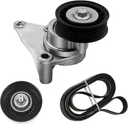 90K-38158C Complete Serpentine Belt Drive Component Kit Fit for Chevy Avalanche Suburban Silverado 1500/2500/3500 2002-2007, for GMC Sierra Savana Yukon Cadillac Escalade, V8 Engine Only
