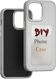 DIY Phone Case for iPhone 15 Phone Case with Editable and Replace Freely ePaper Screen, NFC Digital Art Phone Case,No Fingerprints,Refresh Your Phone Case in Each New Day,1pc (White)