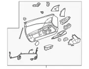 Genuine GM Light Titanium Front Passenger Side Door Trim 22851515