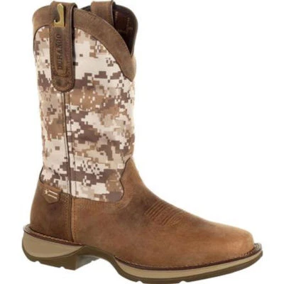 DDB0166 Rebel by Durango Men's Desert Camo Pull On Western Boot NEW