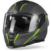 SX.100R Shortcut Grey Neon Matt Full Face Helmet