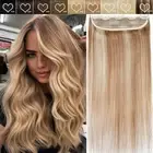 Thick Invisible Clip in Russian Remy One Piece Human Extensions 3/4 Full Head US