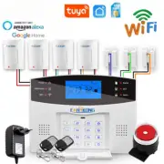 Wired &Wireless WiFi GSM Home Burglar Security Alarm System 433MHz Host Tuya APP