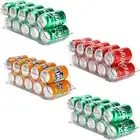 [4 Pack] Refrigerator Organizer Bins Can Dispenser Storage Holder, Soda Beverage
