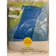 Sun Squad Inflatable Pool Float Lounger Blue Swimming Pool Pillow Mat 71 inch