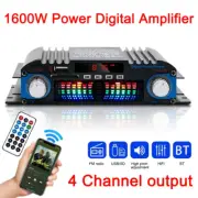 Mini HiFi Digital Stereo Audio 4 Channels Amplifier Power Amp DC 12V FM Car Home