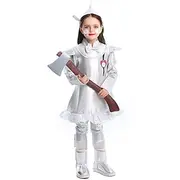 The Wizard of Oz Fairy Tale Tin Man Dress Costume Storybook Characters Movie Cosplay for Girls' Kid's Halloween Carnival World Book Day Performance Educational