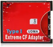 ChenYang SD SDHC SDXC to CF Type I Compact Flash Memory Card Adapter Red