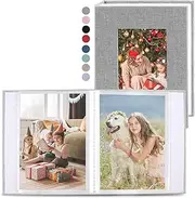 vivinin 2 Pack Photo Album 4x6, Linen Cover Photo Album, Small Photo Album Book for 36 Pockets Hold 72 Pictures, Picture Book for Photos Family Anniversaries Baby Vacations（gray)