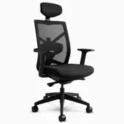 Desky Elite Ergonomic Chair - Black / Headrest