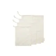 J Elliot Home Lemonade Karma Set of 4 Cotton Natural Muslin Storage Bag Set
