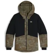 Outdoor Research Snowcrew Men's Winter Jacket, Ranger Green Camo/Black, Medium