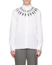Thunderbolt print shirt XL White