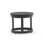 Santorini Round Outdoor Aluminium Side Table Charcoal