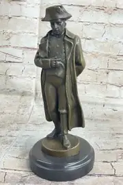 Real Bronze Marble Statue Napoleon Bonaparte Art Deco Classic Fingure Home Deal