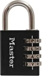 Master Lock 40mm Word Combination Padlock Black - 643DASTWD