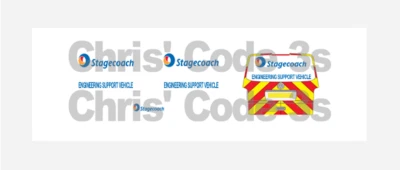 Code 3 Adhesive Vinyl Decal Suit Oxford Diecast 1/76 various - Stagecoach Van