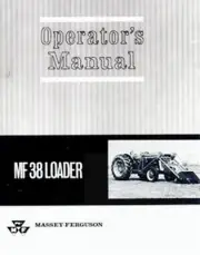 Massey Ferguson MF 38 Loader Operators Manual MF38