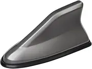 Car Shark Fin Antenna Cover, Roof Aerial Base AM/FM Radio Signal for Car SUV Truck, Vehicle Shark Fin Shape Cover with Adhesive Tape, Car Accessories Antenna Replacement Fits Most Cars (Gray)