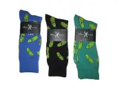 3 Pair Mens Shoe 6-12 Novelty Fun Dress Crew Socks Pickle Rick Dill With It
