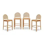 Mateo Bar Stool - Natural Set of Four Bundle