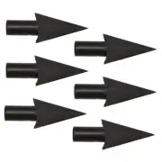 6Pcs Traditional Metal Arrow Archerys Arrowheads Metal Arrow Head Point Tip