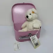 Steiff 'Lotte' Teddy Bear in Pink Suitcase Plush Stuffed Animal 111563