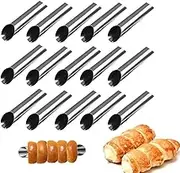RoseFlower 15PCS Stainless Steel Screw Croissant Mold, Conical Tube Cone Roll Moulds Spiral Pastry Cream Horn Cake Bread Mold for Cannoli Tubes Croissant Baking#3