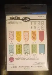 Sizzix by Stephanie Barnard - Triplits Banner Dies #659606- NEW