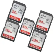 SanDisk Ultra SD Memory Card 32 64 128 256 512 GB SDHC Class 10 For Cameras lot