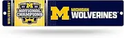 Rico Industries NCAA Michigan Wolverines 2024 CFP National Champions Plastic 4" x 16" Street Sign