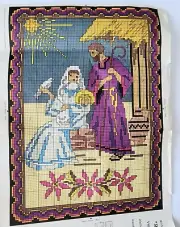VINTAGE MARKS STILLA NATT, SILENT NIGHT NEEDLEPOINT KIT PRINTED IN SWEDEN