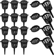 Yardwe 50Pcs Fertilizer Basket Bonsai Fertilizer Box Orchid Pots Fertilizer Basket Garden Planting Fertilizers Baskets with Cover for Bonsai Plant Aquatic Plants