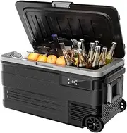 75L Portable Car Refrigerator Compressor Fridge Freezer Cooler Ice Box Keep Cool For Camping Fishing Trip Truck Boating