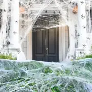 1000 sqft Spider Webs Halloween Decorations with 77 Fake Spiders Super Stretc...