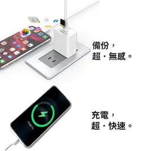 [SPT聖保德]【iPhone iPad 備份】多功能蘋果快充資料加密備份豆腐頭充電器 Type C極速版 - 回憶捕手iPower Pro Max