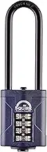 Squire Heavy Duty Padlock (CP40/2.5) - Toughest Extra Long Shackle - 4 Wheel Combination Padlock - Alloy Steel for Corrosion Resistance - Weatherproof Lock for Home, School & Shed (Blue, 40 mm)