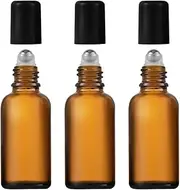 3 Pcs 100ml Essential Oil Roller Bottles Refillable Roll On Glass Bottles Empty Roller Ball Bottles Empty Perfume Sample Bottles for Lip Balms Gloss