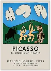 Pablo Picasso Vintage Posters Abstract Wall Art Pablo Picasso Prints Pablo Picasso Canvas Painting for Home Decor Picture 50x70cmX1 No Frame