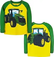 [John Deere] Toddler Sweatshirt Coming & Going with Tractor Print - Green/Yellow, 2-4 Years